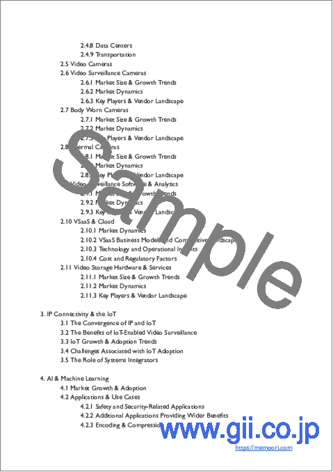 サンプル2：ビデオ監視の世界市場（2023年～2028年）