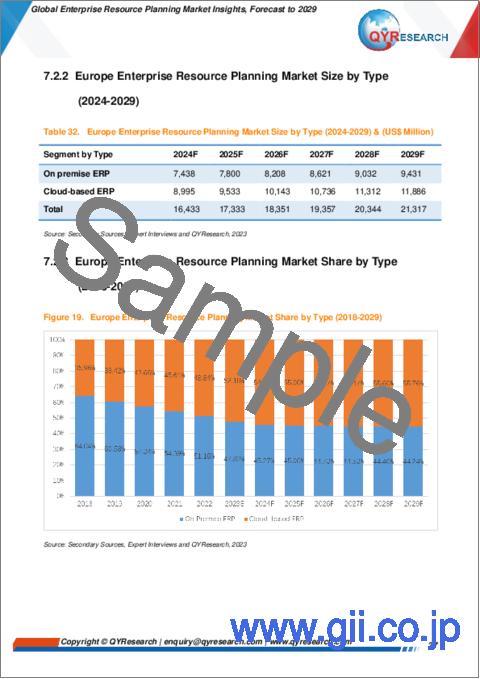 サンプル2：エンタープライズリソースプランニング（ERP）の世界市場の考察、予測（～2029年）