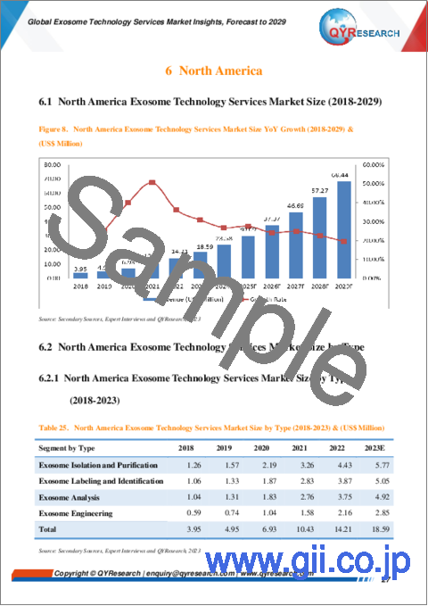 サンプル2：エクソソーム技術サービスの世界市場の考察、予測（～2029年）
