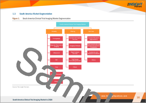 サンプル1：南米の臨床試験イメージング市場の2028年までの予測-地域別分析：モダリティ、オファリング、エンドユーザー別
