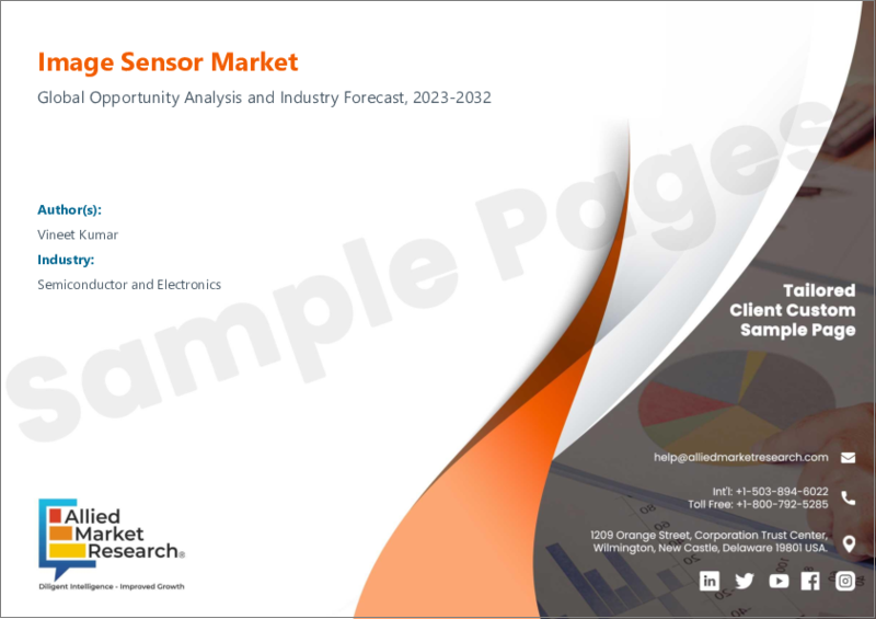 表紙：イメージセンサー市場：技術別、用途別：世界の機会分析と産業予測、2023～2032年