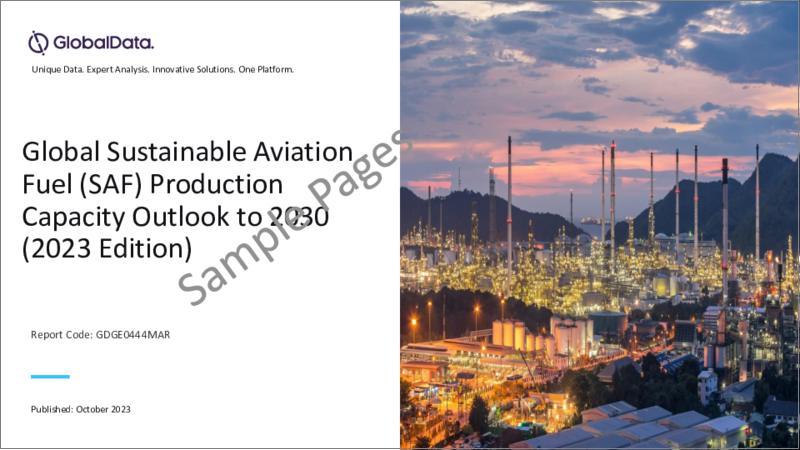 表紙：持続可能な航空燃料（SAF）の世界市場の生産能力の分析：地域別、製油所タイプ別、主要国、企業（～2030年）
