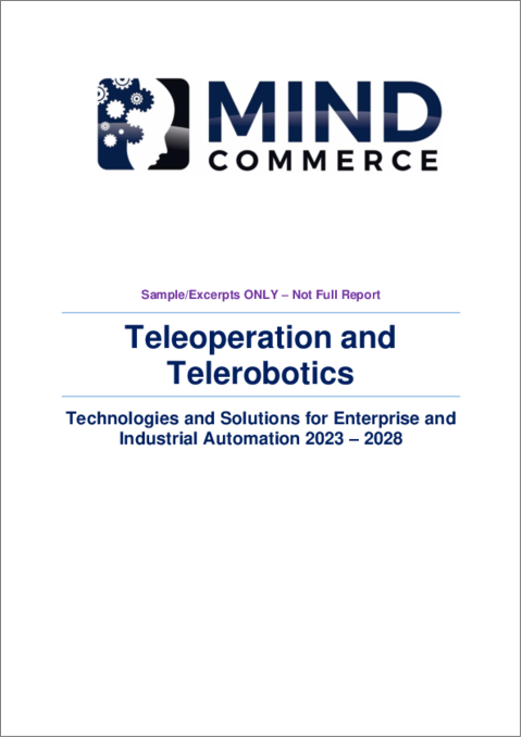 表紙：遠隔オペレーションおよび遠隔ロボティクス市場 (2023～2028年)：エンタープライズおよび産業オートメーション向け技術・ソリューション・用途別