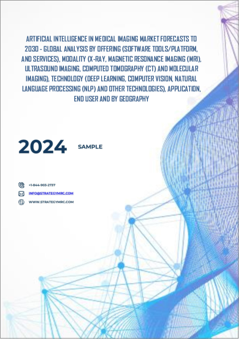 表紙：医療用画像処理における人工知能市場の2030年までの予測： オファリング別、モダリティ別、技術別、用途別、エンドユーザー別、地域別の世界分析