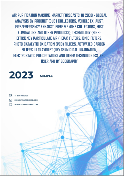 表紙：空気清浄機の2030年までの市場予測：製品別、技術別、エンドユーザー別、地域別の世界分析