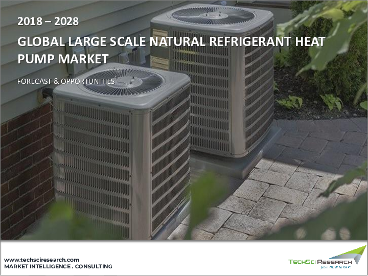 表紙：大型自然冷媒ヒートポンプ市場：容量別、自然冷媒別（アンモニア、二酸化炭素、炭化水素、その他冷媒）、最終用途別、地域別、競合予測・市場機会、2018-2028年