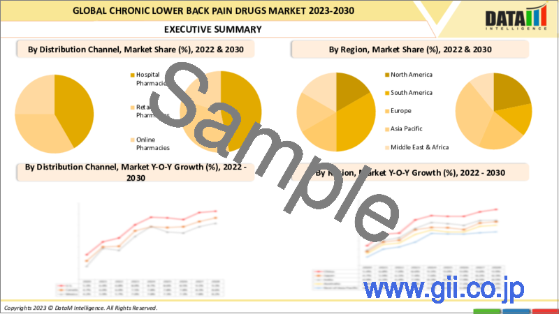 サンプル2：慢性腰痛治療薬の世界市場-2023年～2030年