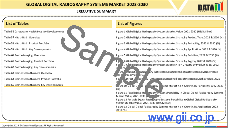 サンプル1：デジタルX線撮影システムの世界市場-2023年～2030年
