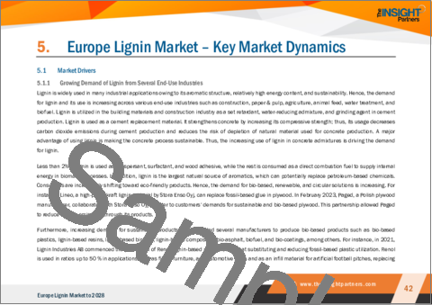 サンプル2：欧州のリグニン市場の2028年までの予測-地域別分析-タイプ、形態、用途別