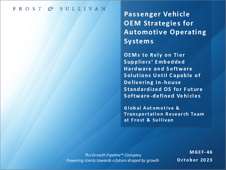 表紙：自動車用オペレーティングシステム（OS）向け乗用車のOEM戦略
