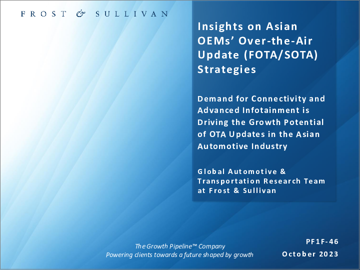 表紙：アジアOEMのOver-the-Air Update（FOTA/SOTA）戦略に関する洞察