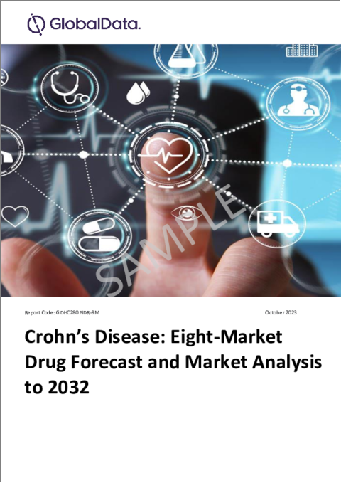 表紙：クローン病の主要市場、疾患管理、疫学、パイプライン評価、アンメットニーズ、2032年までの薬剤予測