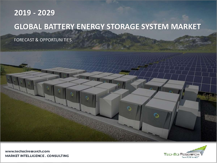 表紙：電池エネルギー貯蔵システム市場- 世界の産業規模、シェア、動向、市場機会、予測：電池タイプ別、接続タイプ別、エネルギー容量別、用途別、地域別、競合、予測、市場機会、2028年
