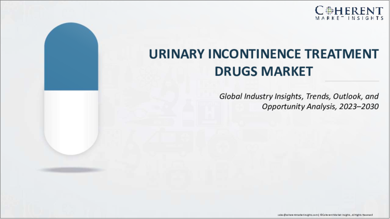 表紙：尿失禁治療薬市場：失禁タイプ別、薬剤クラス別、流通チャネル別、地域別