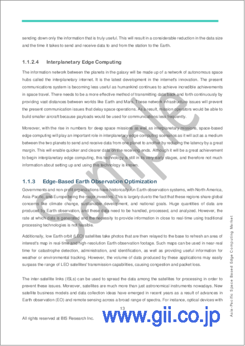 サンプル1：アジア太平洋地域の宇宙ベースエッジコンピューティング市場：2023-2033年