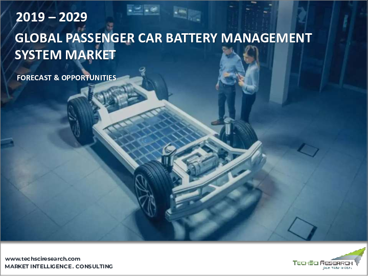 表紙：乗用車用バッテリー管理システム市場- 世界の産業規模、シェア、動向、機会、予測：バッテリータイプ別、車両タイプ別、タイプ別、地域別、競合、2018年～2028年