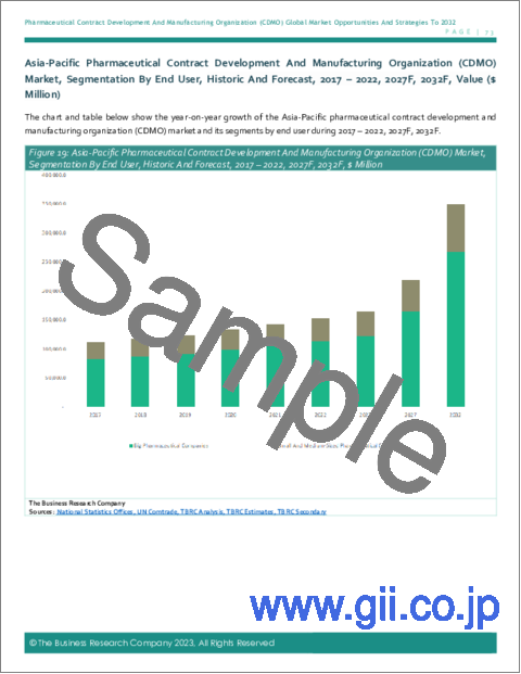 サンプル2：医薬品開発・製造受託機関（CDMO）の世界市場：2032年までの機会と戦略
