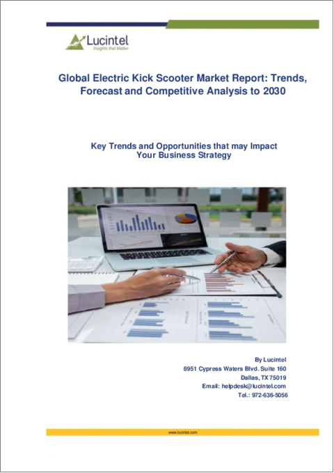 表紙：電動キックスクーターの世界市場：動向、予測、競合分析（～2030年）