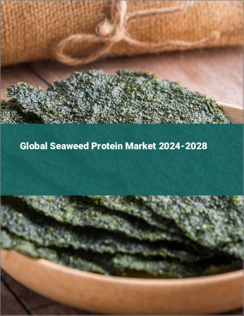 表紙：海藻タンパク質の世界市場、2024～2028年
