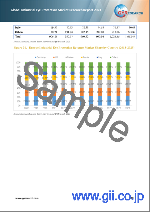 サンプル2：産業用アイプロテクションの世界市場：2023年