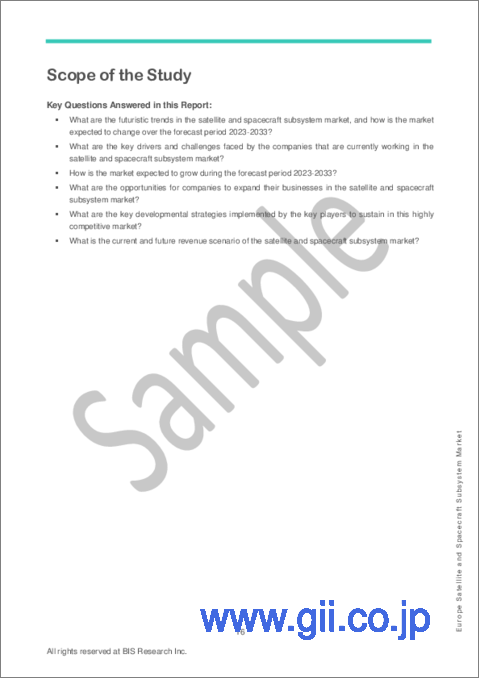 サンプル1：欧州の衛星・宇宙船サブシステム市場 - 分析と予測（2023年～2033年）