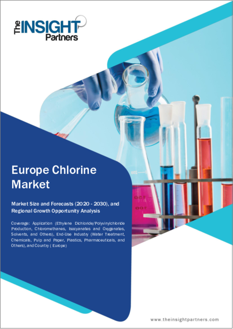 表紙：欧州の塩素市場の2030年予測- 地域別分析- 用途と最終用途産業