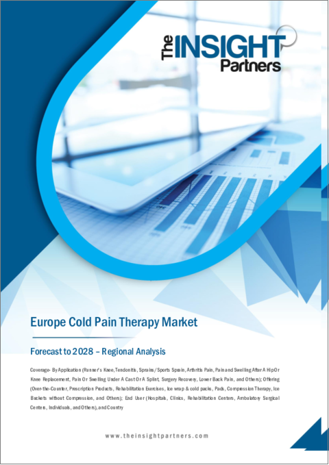 表紙：欧州の冷痛療法市場の2028年までの予測- 地域別分析：用途別、オファリング別、エンドユーザー別