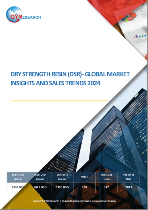 表紙：乾燥紙力増強樹脂 (DSR) の世界市場の洞察と販売動向、2024年