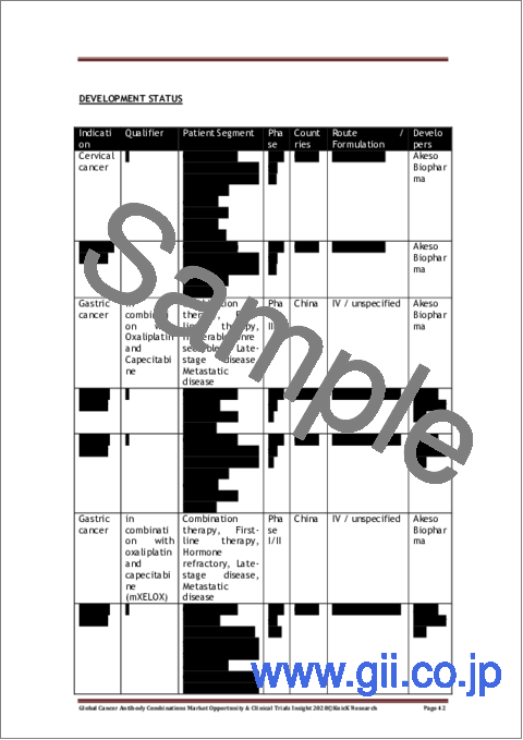 サンプル2：がん抗体併用療法の世界市場：市場機会と治験の分析 (2028年)