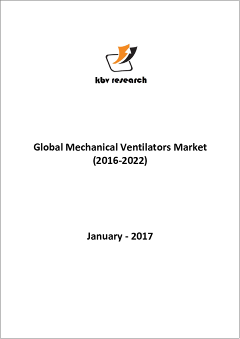 表紙：機械式人工呼吸器の世界市場規模、シェア、産業動向分析レポート：モード別、コンポーネント別、製品タイプ別、年齢層別、エンドユーザー別、地域別展望と予測、2023年～2030年