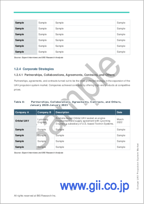 サンプル2：欧州のUAV推進システム市場の分析・予測：2023-2033年