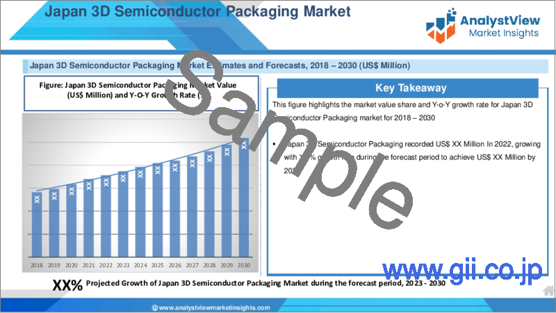 サンプル2：3D半導体パッケージ市場：技術別、材料別、業界別、国別、地域別- 産業分析、市場規模、市場シェア、予測、2023-2030年