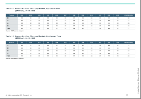 サンプル2：粒子線治療の世界市場 (2024～2033年)：製品&サービス・用途・癌タイプ・タイプ・システム・国 (16カ国超) 別の分析・予測