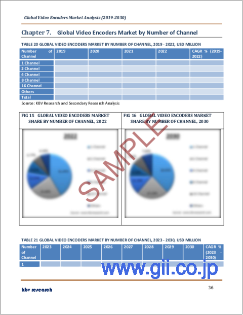サンプル2：ビデオエンコーダの世界市場規模、シェア、産業動向分析レポート：タイプ別、用途別、チャンネル数別、地域別展望と予測、2023年～2030年