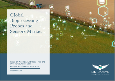 表紙：バイオプロセシング用プローブおよびセンサーの世界市場 (2024-2033年)：ワークフロー・エンドユーザー・タイプ・国 (12カ国超) 別の分析・予測