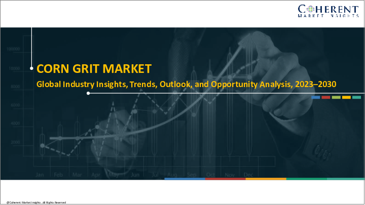 表紙：コーングリッツ市場：タイプ別、粒度別、用途別、流通チャネル別、エンドユーザー別、地域別