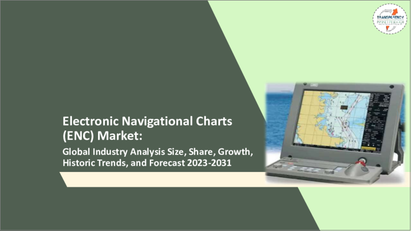 表紙：電子海図（ENC）市場：世界の業界分析、規模、シェア、成長、動向、予測、2023年～2031年