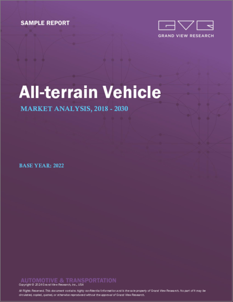 表紙：全地形対応車（ATV）の市場規模、シェア、動向分析レポート：エンジンタイプ別、用途別、地域別、セグメント予測、2023年～2030年