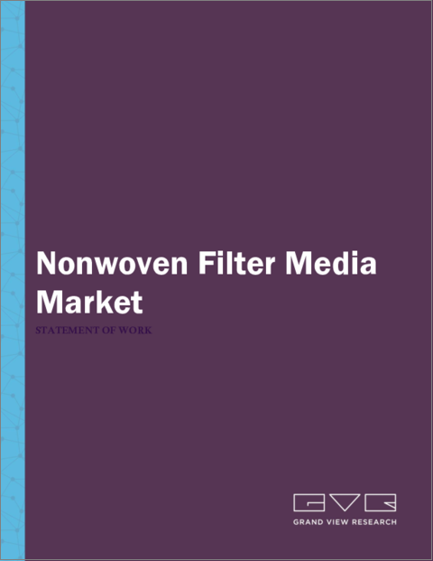 表紙：不織布フィルターメディアの市場規模、シェア、動向分析レポート：技術別、用途別、地域別、セグメント予測、2023年～2030年