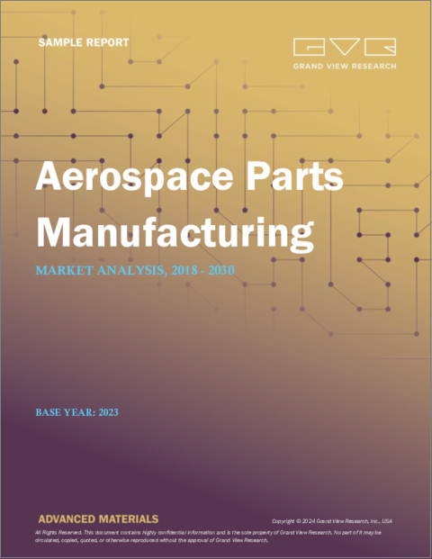 表紙：航空宇宙部品製造の世界市場：規模、シェア・動向分析レポート - 製品別、航空機タイプ別、地域別、セグメント予測、2024～2030年