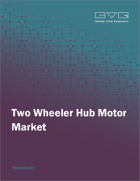 表紙：二輪車用ハブモーターの市場規模、シェア、動向分析レポート：車両別、設置別、モーター別、販売チャネル別、出力別、地域別、セグメント動向：2023年～2030年