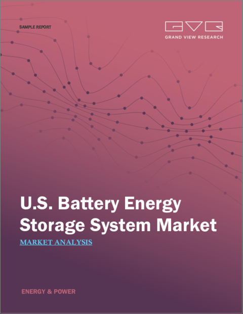 表紙：米国のバッテリーエネルギー貯蔵システム市場規模、シェア、動向分析レポート：用途別、製品別、地域別、セグメント別予測、2024～2030年