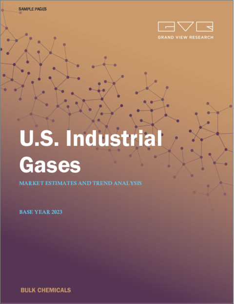 表紙：米国の産業ガスの市場規模、シェア、動向分析レポート：製品別、用途別、セグメント別予測、2024～2030年