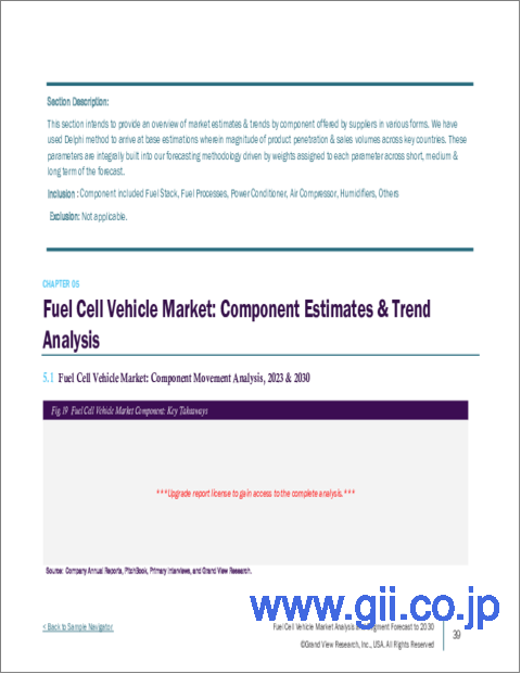 サンプル2：燃料電池車の市場規模、シェア、動向分析レポート：車種別、地域別、セグメント予測、2023年～2030年