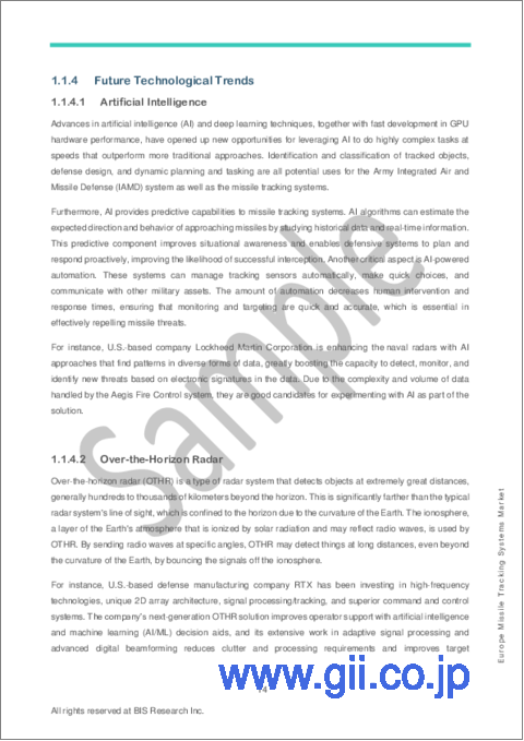 サンプル1：欧州のミサイル追跡システム市場：分析と予測（2023年～2033年）