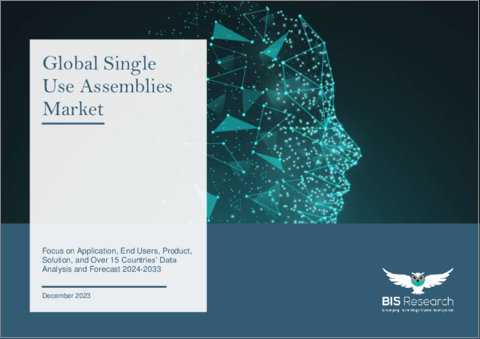 表紙：単回使用アセンブリの世界市場：用途別、エンドユーザー別、製品別、ソリューション別、15ヶ国以上のデータ-分析と予測（2024年～2033年）