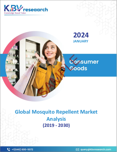 表紙：蚊忌避剤の世界市場規模、シェア、動向分析レポート：流通チャネル別、タイプ別、地域別展望と予測、2023年～2030年