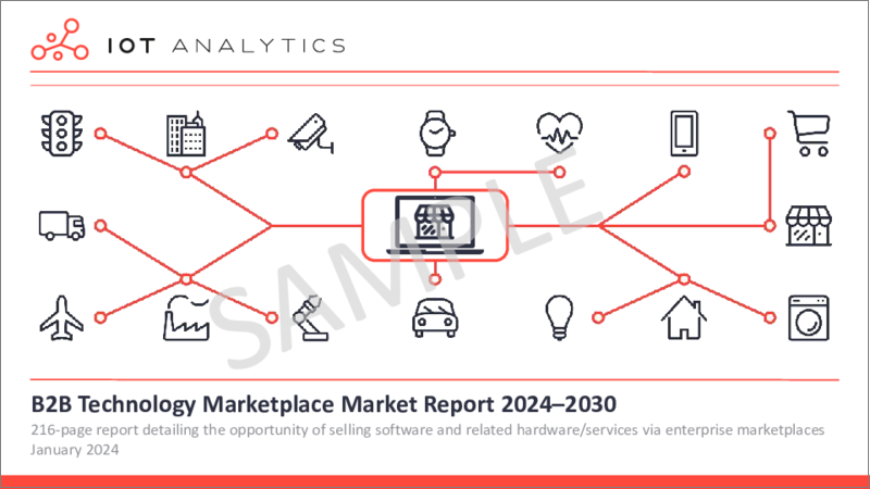 表紙：B2B技術マーケットプレイス：市場分析 (2024年～2030年)