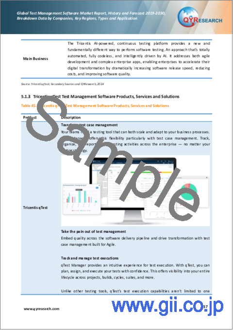サンプル2：テスト管理ソフトウェアの世界市場の推移・予測：2024-2030年