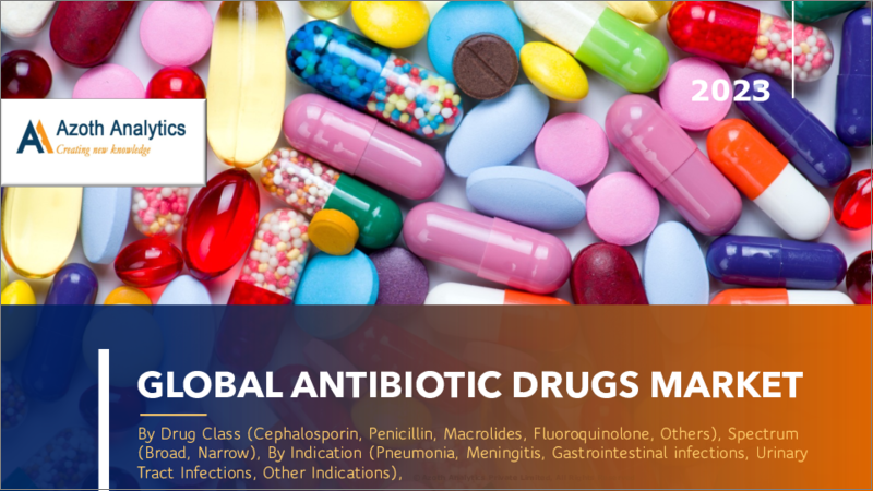 表紙：抗生剤の世界市場（2024年版）：薬剤クラス別、スペクトラム別、適応症別、地域別、国別の分析、市場考察、予測（2019年～2029年）